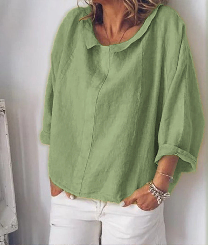 Blouse femme élégante manches longues casual