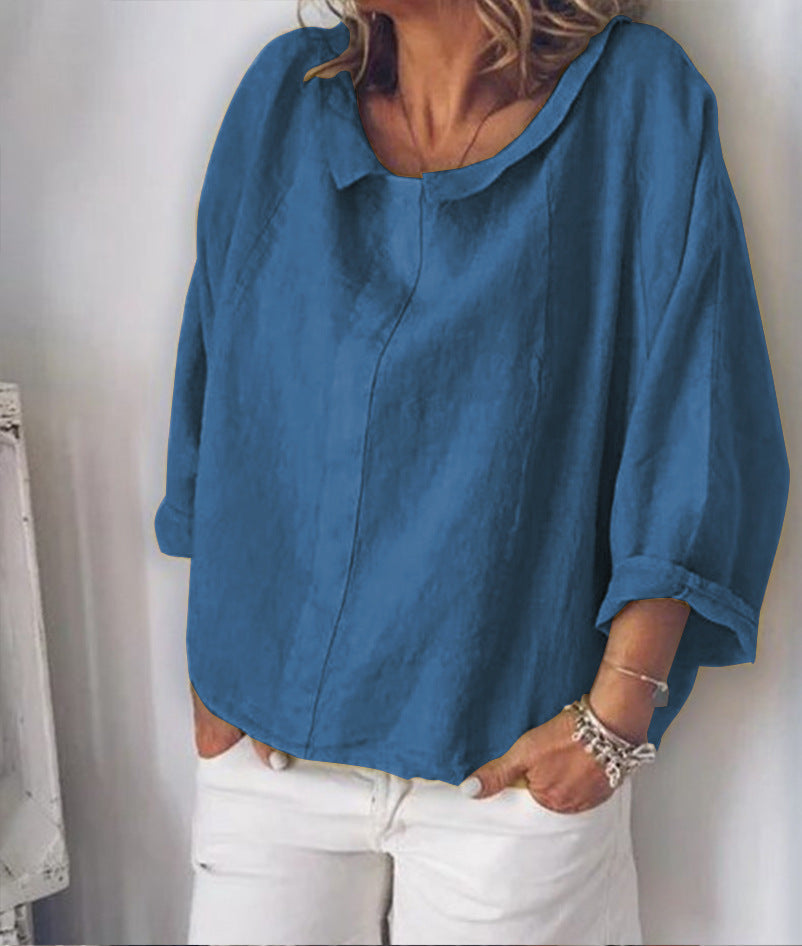 Blouse femme élégante manches longues casual