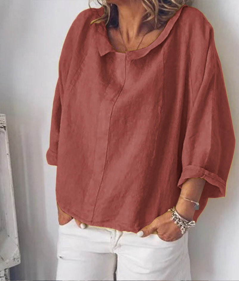 Blouse femme élégante manches longues casual