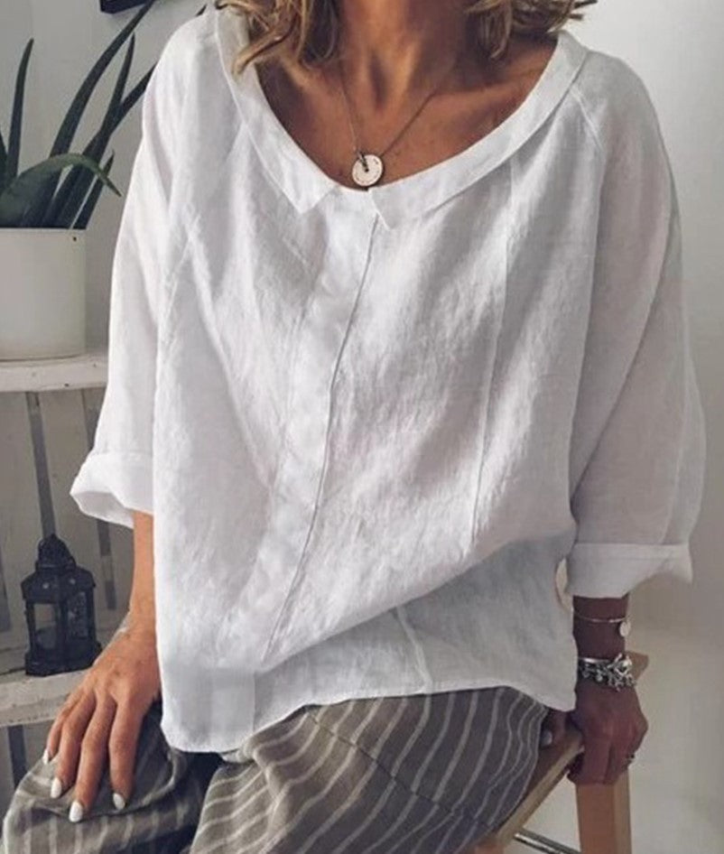 Blouse femme élégante manches longues casual