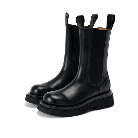 Bottes Martin en véritable cuir souple pour femmes, style britannique