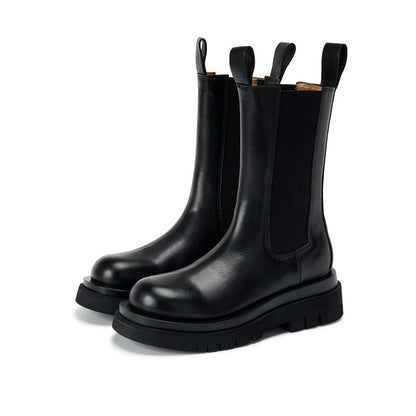 Bottes Martin en véritable cuir souple pour femmes, style britannique