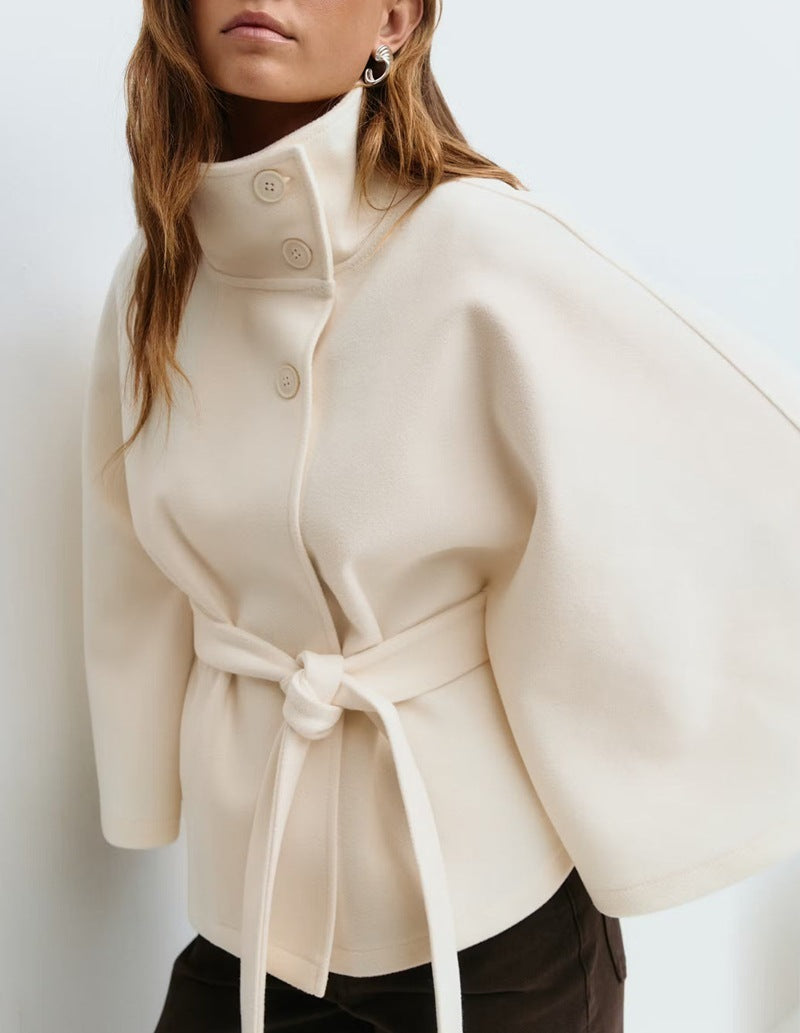 Manteau chic ceinturé hiver élégant