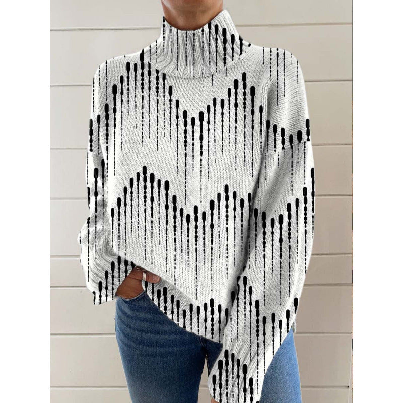 Nouveau haut décontracté imprimé abstrait de Noël