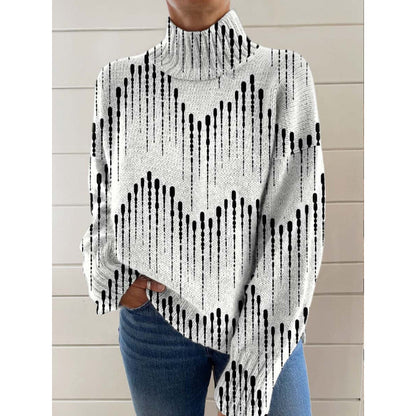 Nouveau haut décontracté imprimé abstrait de Noël